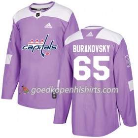 Washington Capitals Andre Burakovsky 65 Adidas 2017-2018 Purper Fights Cancer Practice Authentic Shirt - Mannen